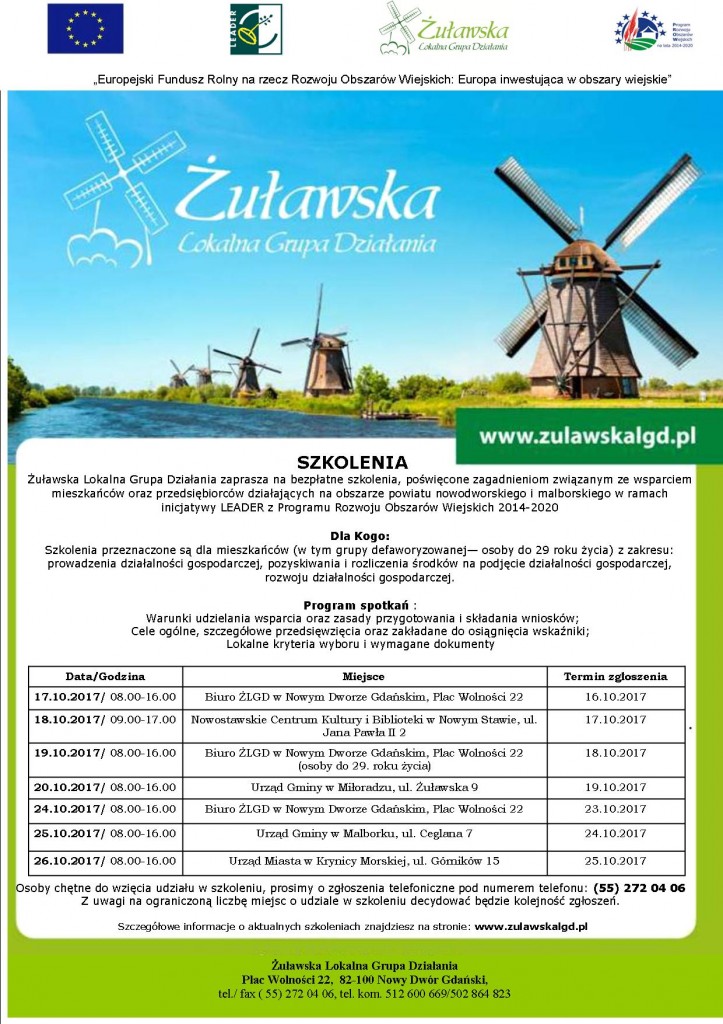 Plakat szkolenia 10_2017